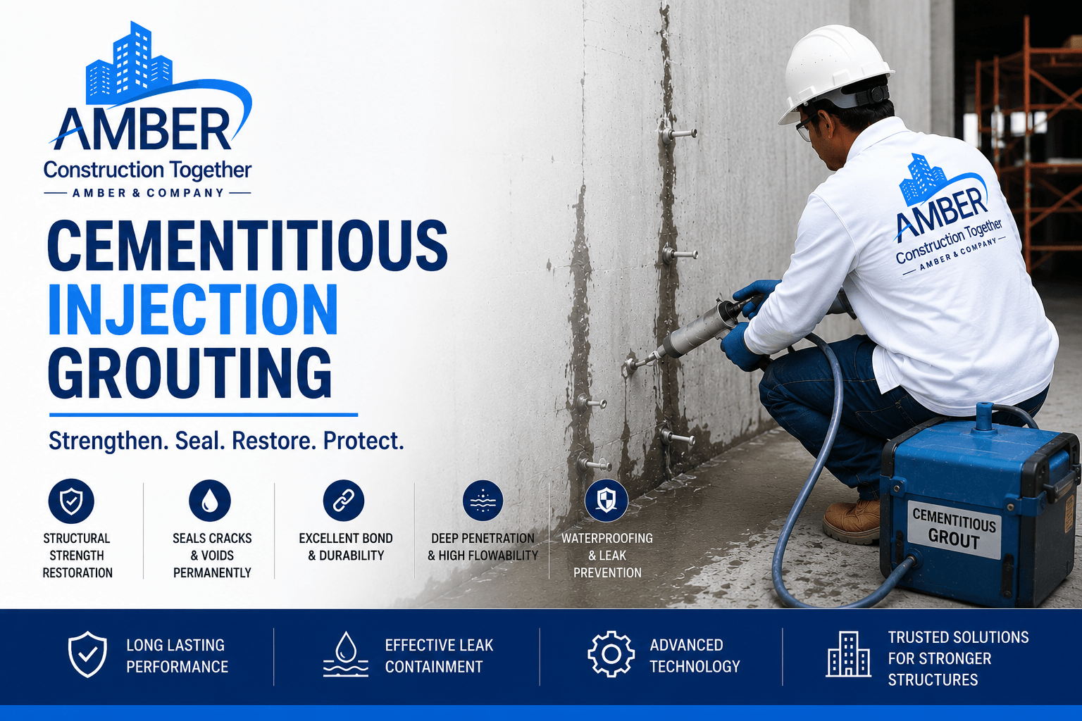 cementitious injection grouting