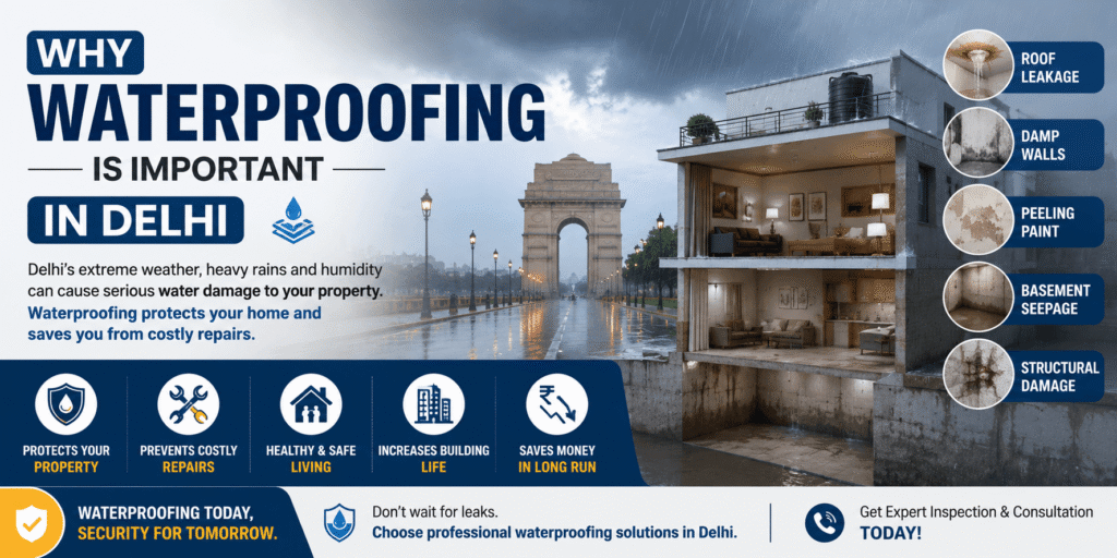 Why Waterproofing is Important in Delhi